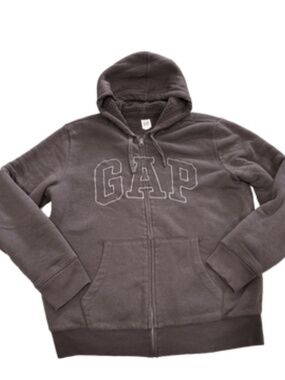 🤎 GAP Arch Logo Sherpa Zip-Up Hoodie — Terra Brown